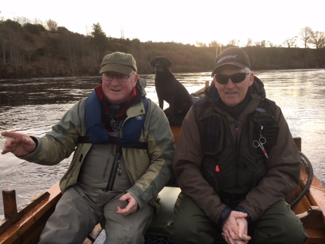 Alastair and John in the boat on Opening day 15 January 2018