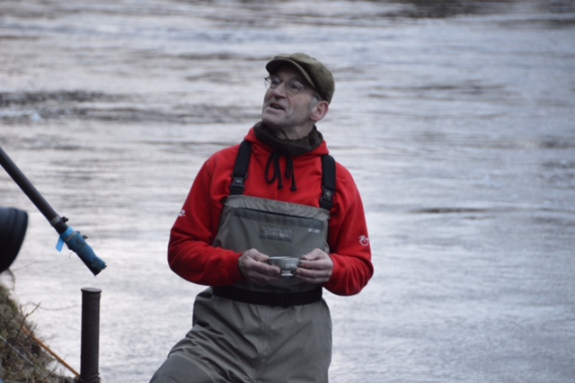 Listening to Jim's excellent toast to the salmon, river, boat and fishers!