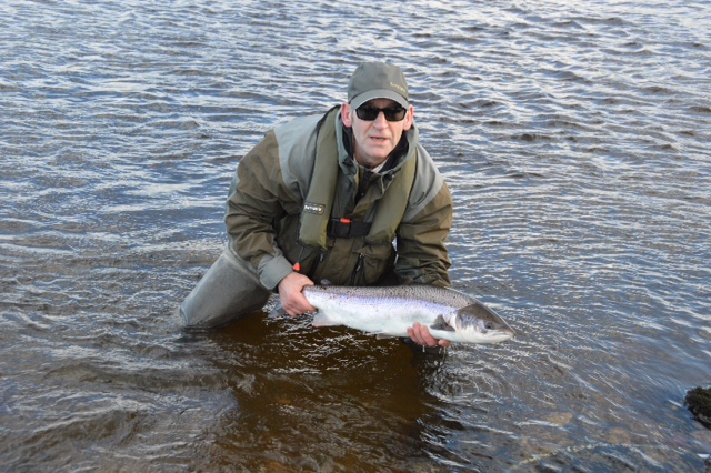 Jim McEwan with his lovely 11lbs. springer on opening day 2016