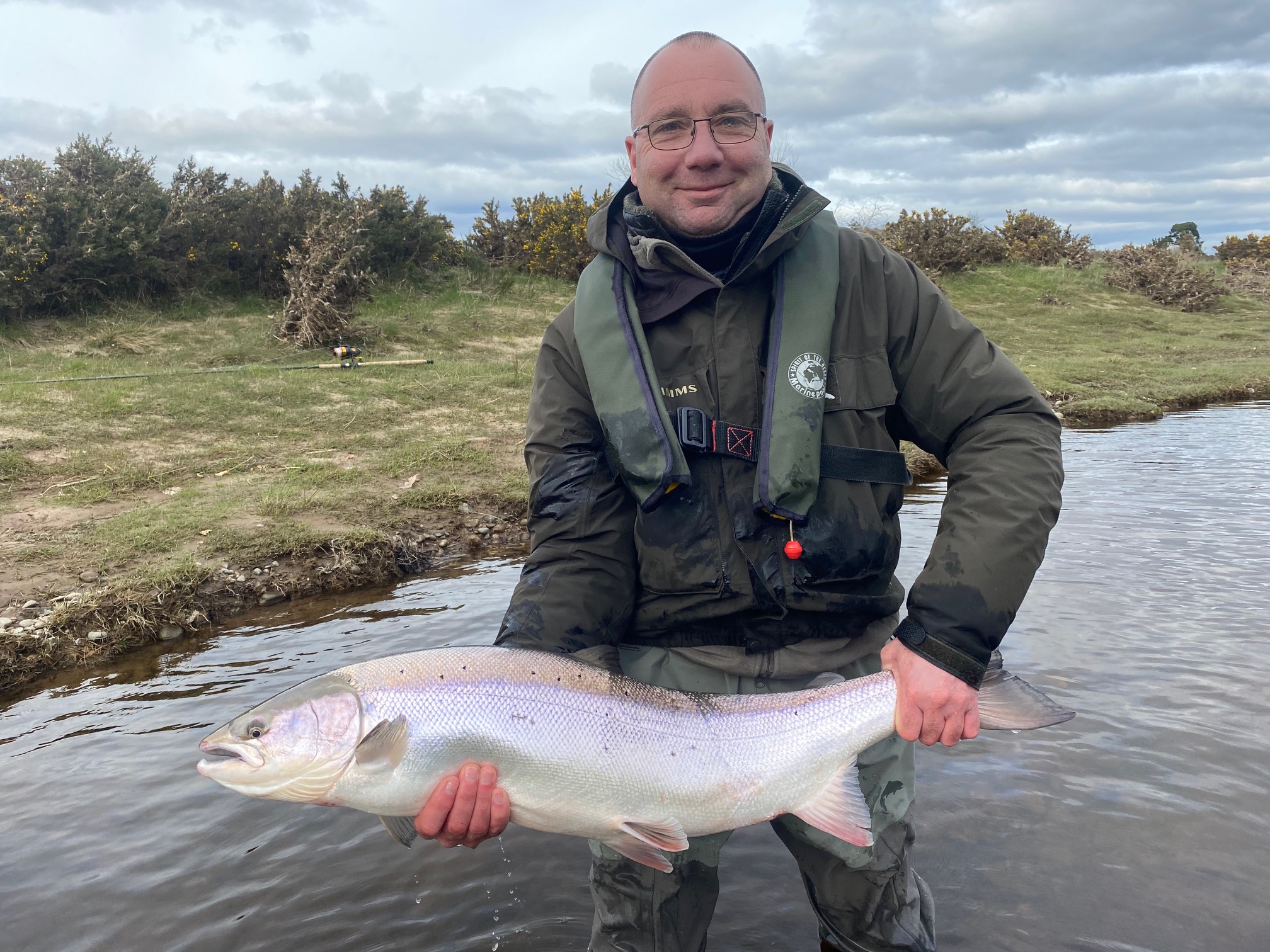 Kenny Milne with his 18lbs. fish, 7 April 2021