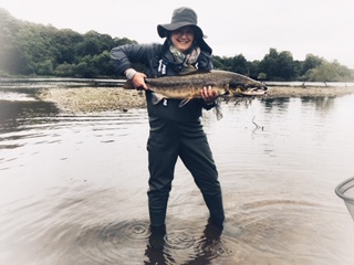 Lizel Costhuizen with her 19lbs. fish on 14th of August 2019